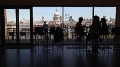 The view from Tate Modern's skyline cafe...